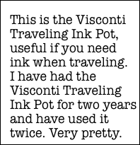  This is the Visconti Traveling